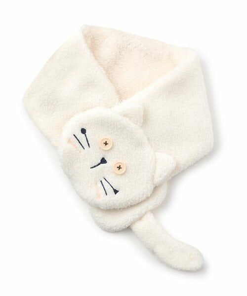 baby Cheer / ベイビーチアー マフラー・ショール・スヌード・ストール | ねこマフラー（ECRU(キナリ)）