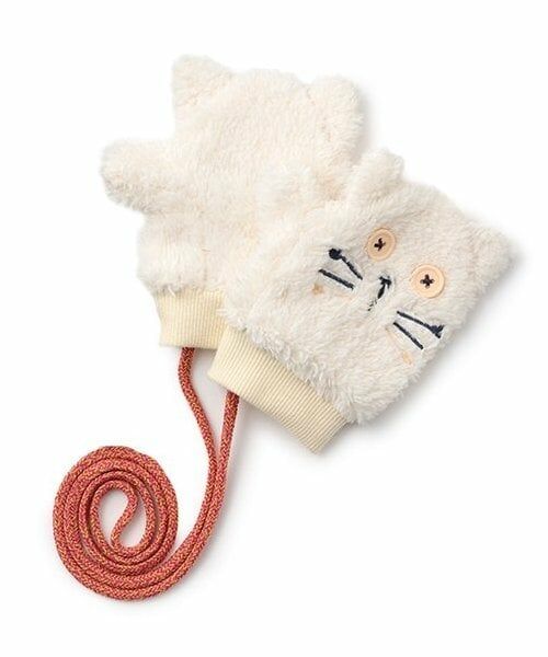 baby Cheer / ベイビーチアー 手袋 | ねこミトン（ECRU(キナリ)）