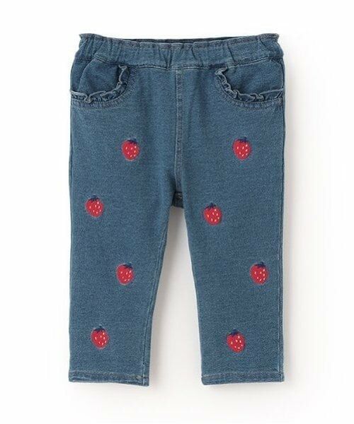 baby Cheer / ベイビーチアー ショート・ハーフ・半端丈パンツ | いちごニットデニムパンツ | 詳細1