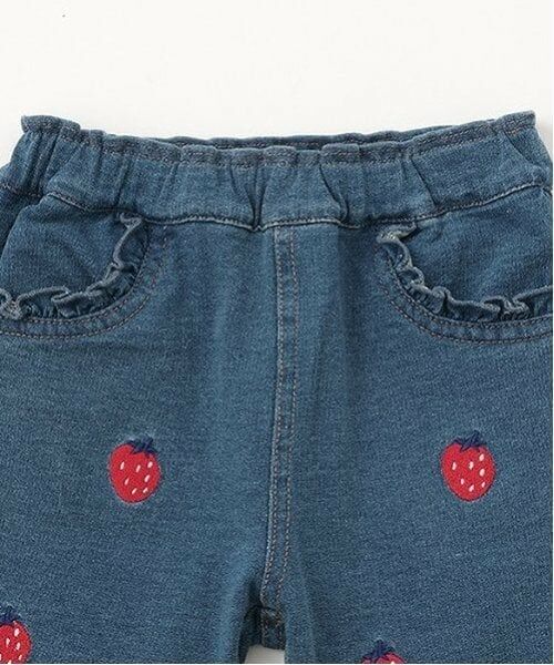 baby Cheer / ベイビーチアー ショート・ハーフ・半端丈パンツ | いちごニットデニムパンツ | 詳細3