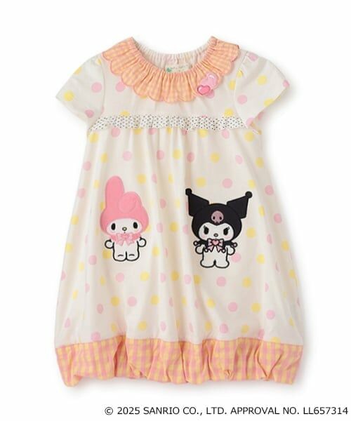 baby Cheer / ベイビーチアー ミニ丈・ひざ丈ワンピース | 【MY MELODY／KUROMI】ワンピース（ピンク）