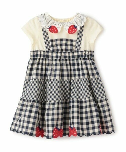 baby Cheer / ベイビーチアー ミニ丈・ひざ丈ワンピース | いちごワンピース（紺）