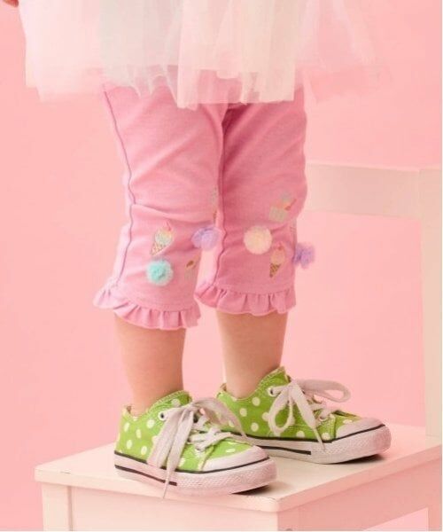 baby Cheer / ベイビーチアー ショート・ハーフ・半端丈パンツ | アイスクリーム7分丈パンツ（ピンク）