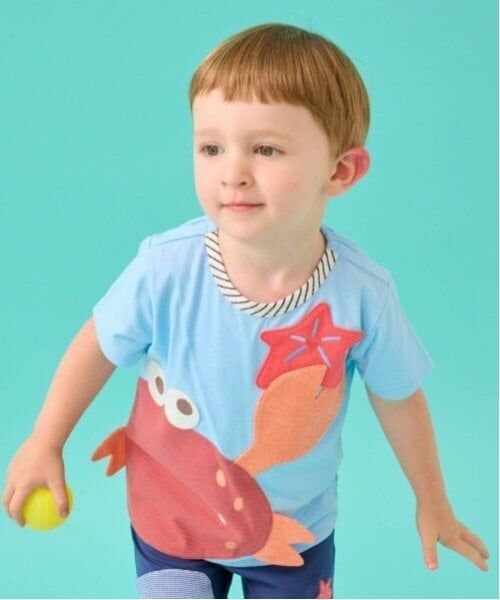 baby Cheer / ベイビーチアー Tシャツ | カニTシャツ（ブルー）