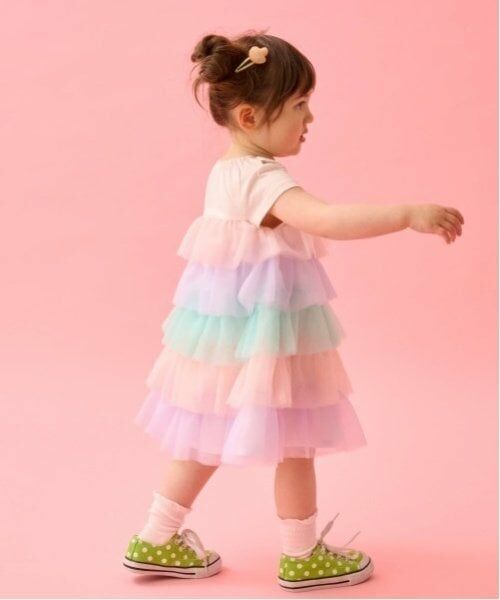 baby Cheer / ベイビーチアー ミニ丈・ひざ丈ワンピース | アイス衿チュールワンピース | 詳細13