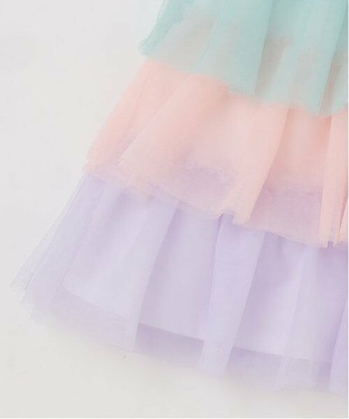 baby Cheer / ベイビーチアー ミニ丈・ひざ丈ワンピース | アイス衿チュールワンピース | 詳細5