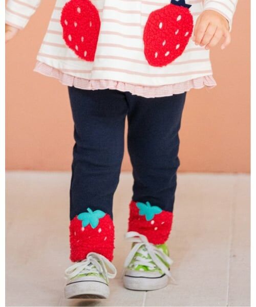 baby Cheer / ベイビーチアー レギンス・スパッツ | イチゴレギンス(紺)