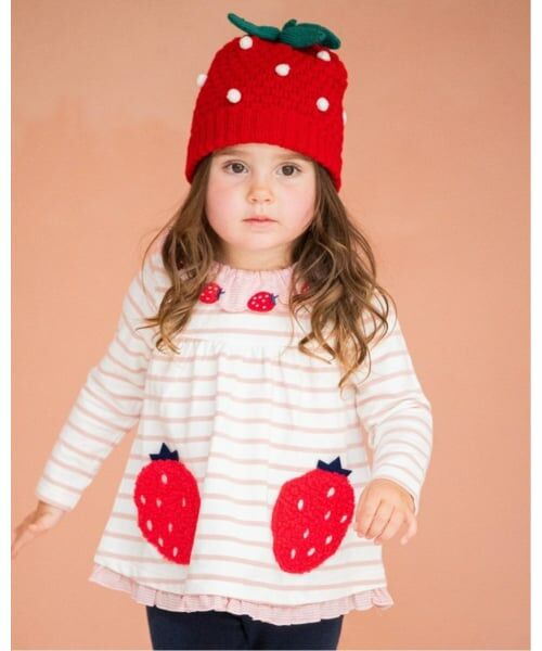 baby Cheer / ベイビーチアー その他トップス | イチゴポケットチュニック（オフ ホワイト）