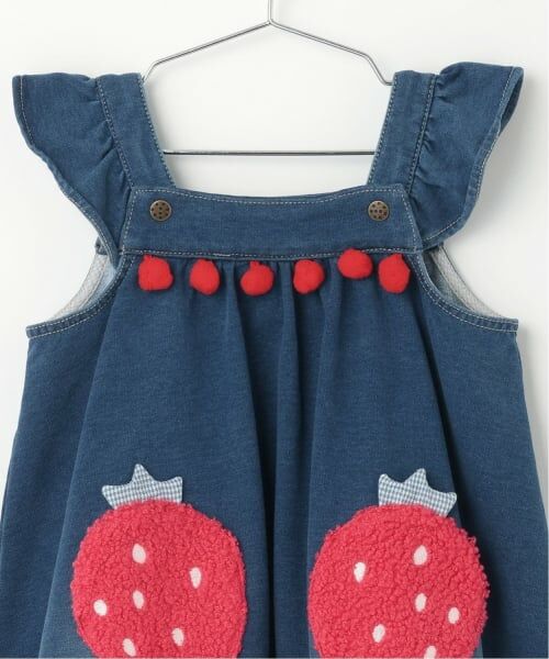 baby Cheer / ベイビーチアー ミニ丈・ひざ丈ワンピース | イチゴポケットジャンパースカート | 詳細3