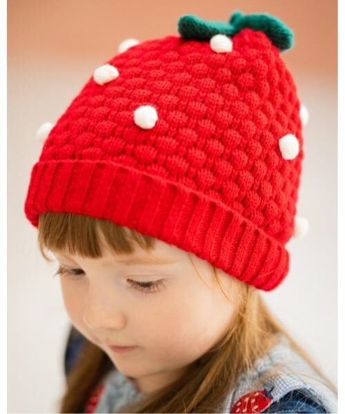 baby Cheer / ベイビーチアー ニットキャップ | イチゴ帽子 | 詳細5