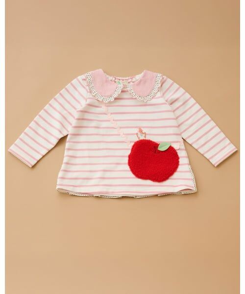 baby Cheer / ベイビーチアー スウェット | りんごポシェットトレーナー（ボーダー）