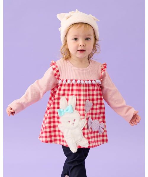 baby Cheer / ベイビーチアー その他トップス | キャンディうさぎチュニック（ピンク）