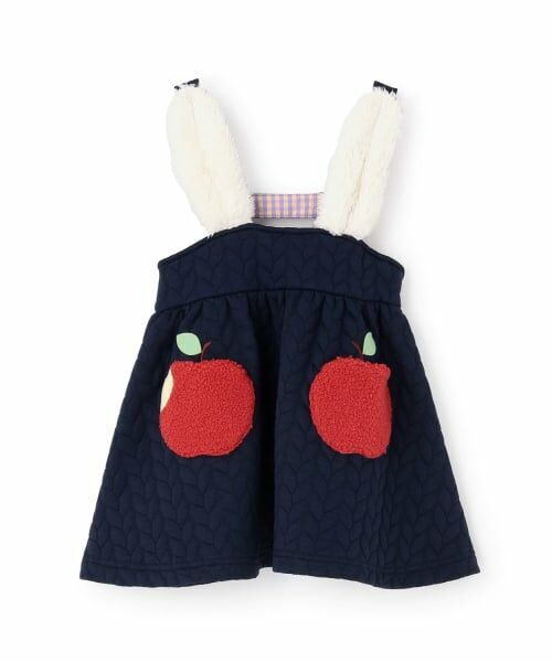 baby Cheer / ベイビーチアー ミニ丈・ひざ丈ワンピース | りんごポケットジャンパースカート | 詳細10