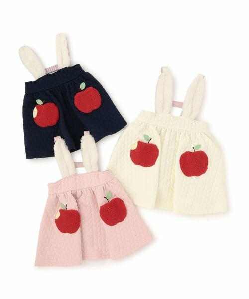 baby Cheer / ベイビーチアー ミニ丈・ひざ丈ワンピース | りんごポケットジャンパースカート | 詳細7