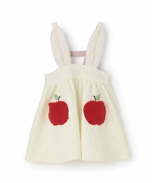 baby Cheer / ベイビーチアー ミニ丈・ひざ丈ワンピース | りんごポケットジャンパースカート | 詳細8