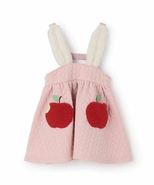 baby Cheer / ベイビーチアー ミニ丈・ひざ丈ワンピース | りんごポケットジャンパースカート | 詳細9