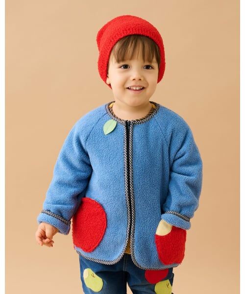 baby Cheer / ベイビーチアー ブルゾン | りんごポケットブルゾン（ブルー）