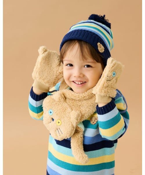 baby Cheer / ベイビーチアー マフラー・ショール・スヌード・ストール | ねこマフラー（ベージュ）