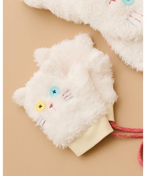 baby Cheer / ベイビーチアー 手袋 | ねこミトン（ECRU(キナリ)）