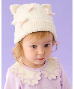 baby Cheer / ベイビーチアー ニットキャップ | ネコ耳リボン帽子