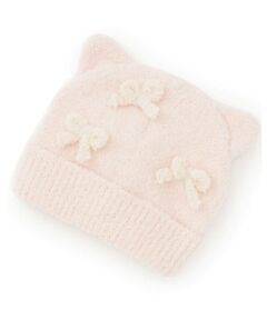 baby Cheer / ベイビーチアー ニットキャップ | ネコ耳リボン帽子