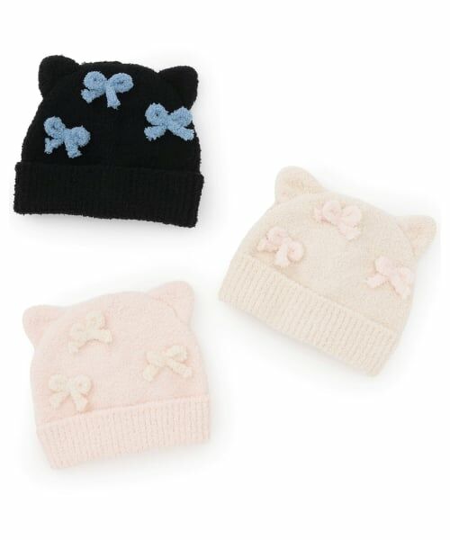 baby Cheer / ベイビーチアー ニットキャップ | ネコ耳リボン帽子 | 詳細5