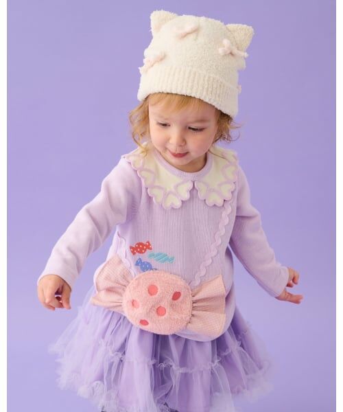 baby Cheer / ベイビーチアー ニットキャップ | ネコ耳リボン帽子 | 詳細9