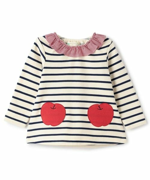 baby Cheer / ベイビーチアー スウェット | リンゴフリルトレーナー（紺）