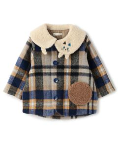 baby Cheer / ベイビーチアー その他アウター | ネコ衿チェックコート