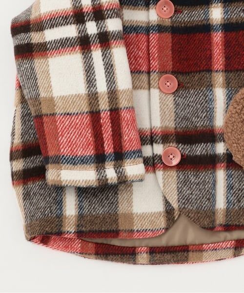 baby Cheer / ベイビーチアー その他アウター | ネコ衿チェックコート | 詳細4