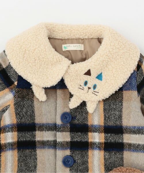 baby Cheer / ベイビーチアー その他アウター | ネコ衿チェックコート | 詳細8