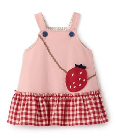 baby Cheer / ベイビーチアー ミニ丈・ひざ丈ワンピース | イチゴジャンパースカート