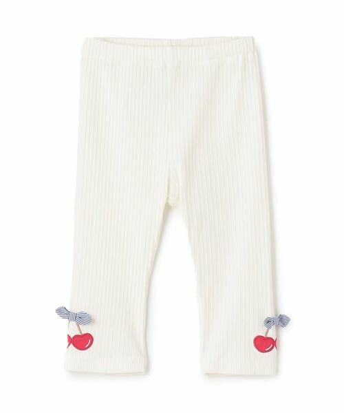 baby Cheer / ベイビーチアー レギンス・スパッツ | さくらんぼレギンス（オフ ホワイト）