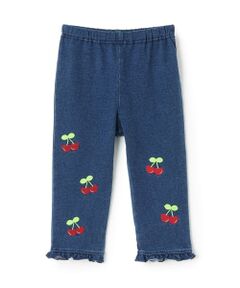 baby Cheer / ベイビーチアー その他パンツ | さくらんぼニットデニムパンツ