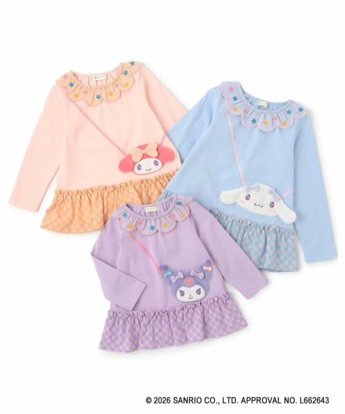 baby Cheer / ベイビーチアー Tシャツ | 【マイメロディ/シナモロール/クロミ】ポシェット長袖Tシャツ | 詳細10