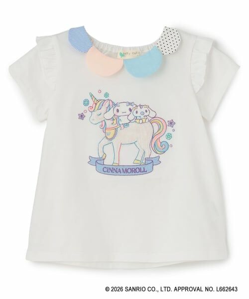 baby Cheer / ベイビーチアー Tシャツ | 【マイメロディ/シナモロール/クロミ】ユニコーンTシャツ（オフ ホワイト）