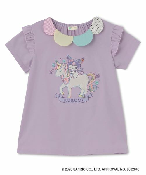 baby Cheer / ベイビーチアー Tシャツ | 【マイメロディ/シナモロール/クロミ】ユニコーンTシャツ（ラベンダー）