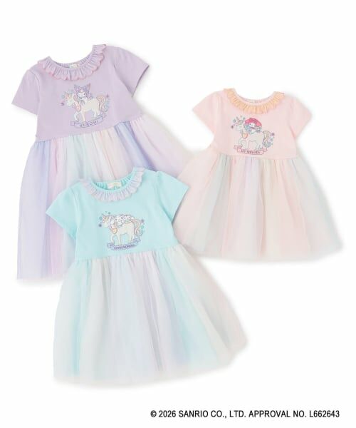 baby Cheer / ベイビーチアー ミニ丈・ひざ丈ワンピース | 【マイメロディ/シナモロール/クロミ】ユニコーンワンピース | 詳細11