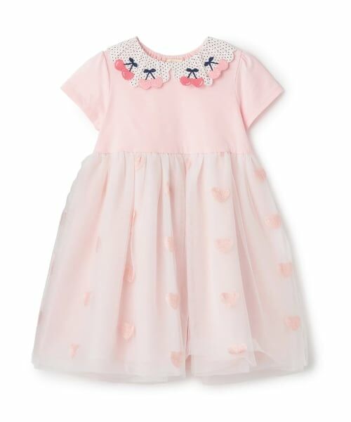 baby Cheer / ベイビーチアー ミニ丈・ひざ丈ワンピース | さくらんぼワンピース（ピンク）