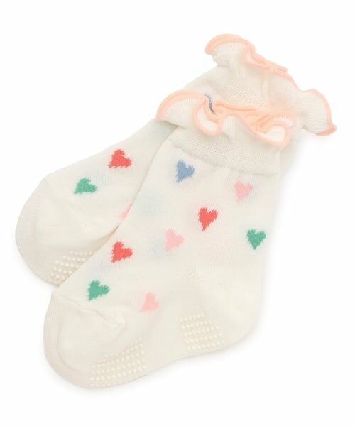 baby Cheer / ベイビーチアー ソックス | ハート柄ソックス（オフ ホワイト）
