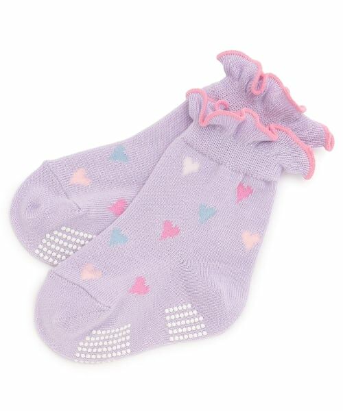 baby Cheer / ベイビーチアー ソックス | ハート柄ソックス（ラベンダー）