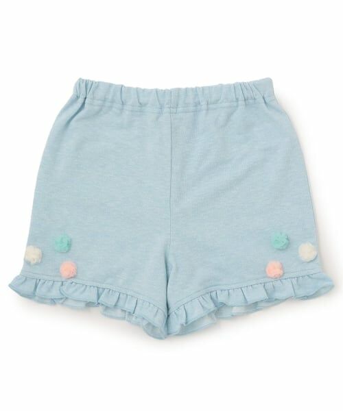 baby Cheer / ベイビーチアー ショート・ハーフ・半端丈パンツ | チュールポンポンショートパンツ（ライト ブルー）