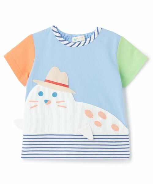 baby Cheer / ベイビーチアー Tシャツ | あざらしTシャツ(ブルー)