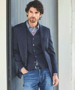 セール】 リネン混カーディガンジャケット （テーラード