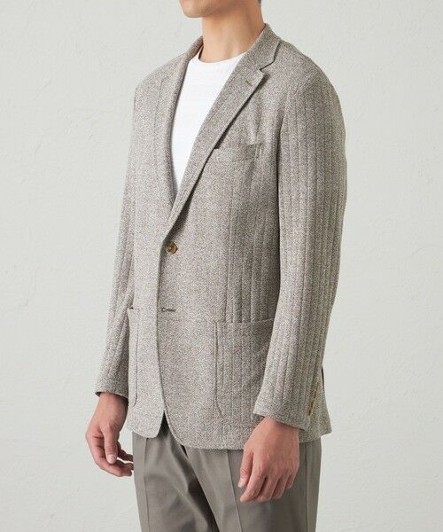 BAKER STREET / ベイカー・ストリート その他アウター | 【ウォッシャブル】三つ杢リンクスジャージーストライプジャケット | 詳細3