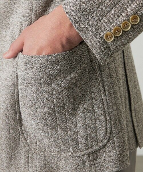 BAKER STREET / ベイカー・ストリート その他アウター | 【ウォッシャブル】三つ杢リンクスジャージーストライプジャケット | 詳細7