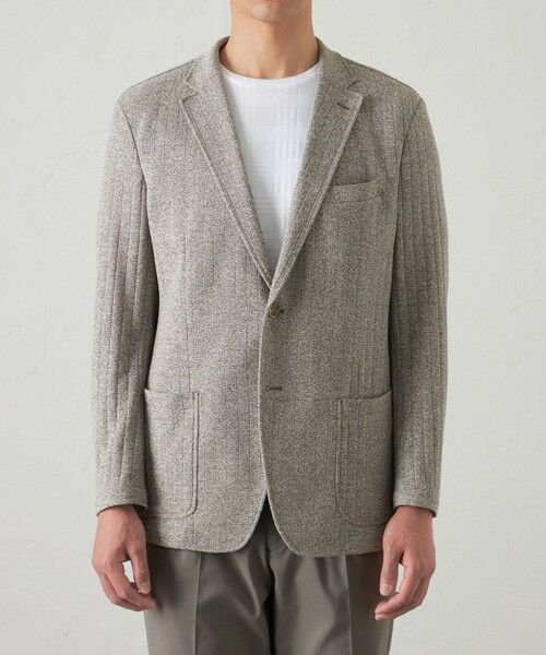 BAKER STREET / ベイカー・ストリート その他アウター | 【ウォッシャブル】三つ杢リンクスジャージーストライプジャケット | 詳細2