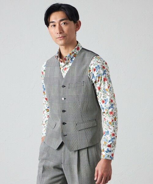 BAKER STREET / ベイカー・ストリート ベスト | 【セットアップ対応可能】クリスピーグレンチェックウエストコート(グレー1)