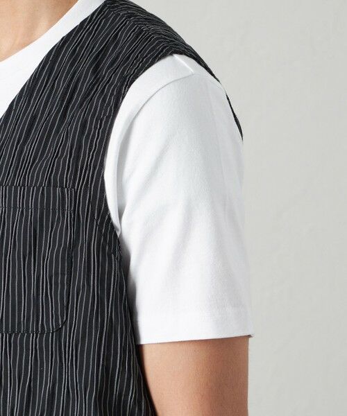 BAKER STREET / ベイカー・ストリート ベスト | 【ウォッシャブル】ミックスコットンタックドビーストライプウエストコート | 詳細6