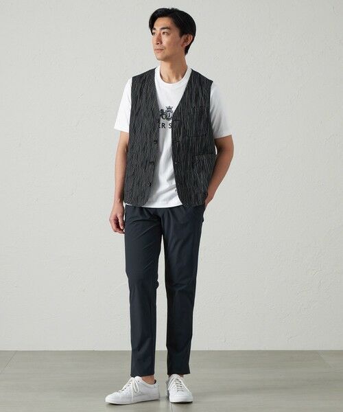 BAKER STREET / ベイカー・ストリート ベスト | 【ウォッシャブル】ミックスコットンタックドビーストライプウエストコート | 詳細1
